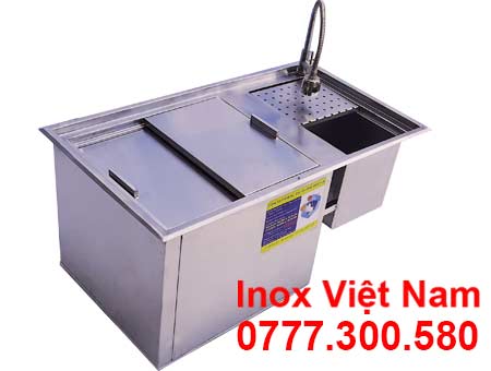 Thùng Đá Kèm Chậu Rửa Inox Âm Quầy Bar QB-17