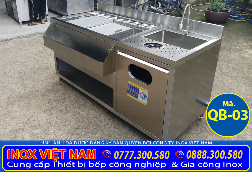 Cung cấp quầy bar inox pha chế trà sữa giá tốt