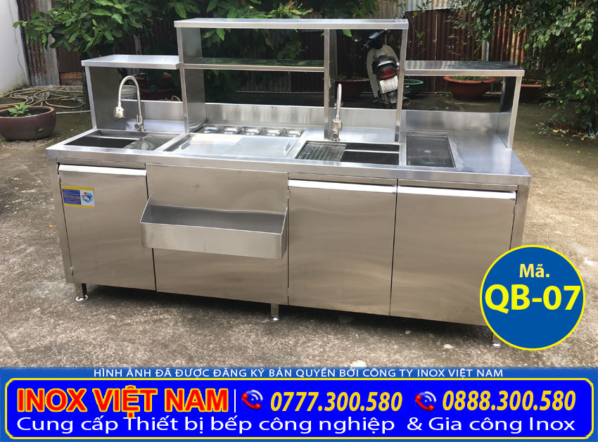 Mẫu quầy pha chế inox đẹp