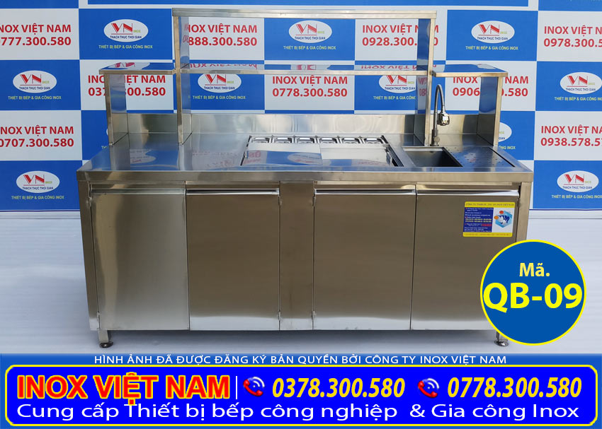 Báo giá quầy pha chế inox QB-09