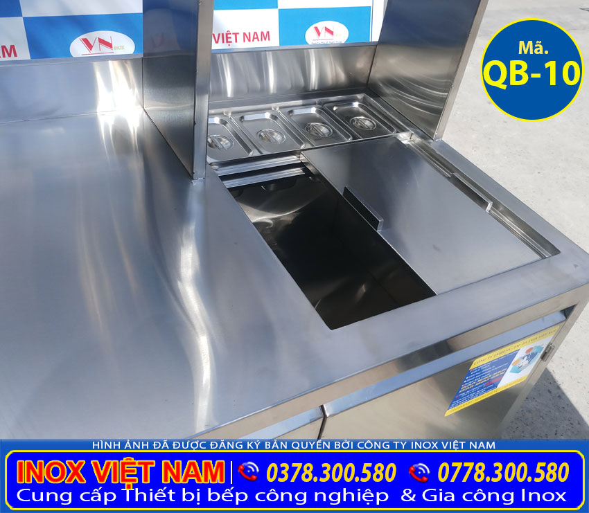 Thùng đá inox quầy bar pha chế qb-10