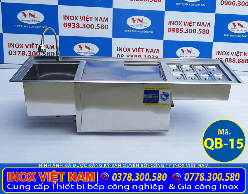 Thiết bị quầy pha chế cafe inox QB-15