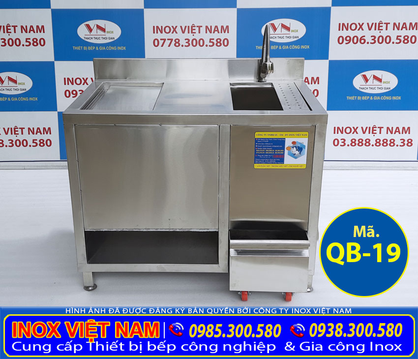 Thùng đá inox quầy pha chế