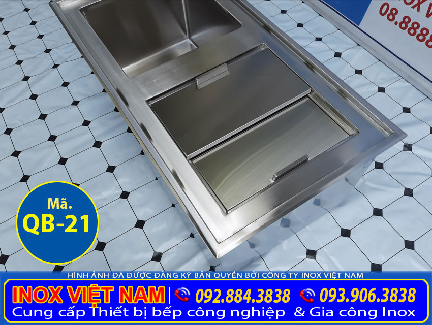Thùng đá inox nắp trược