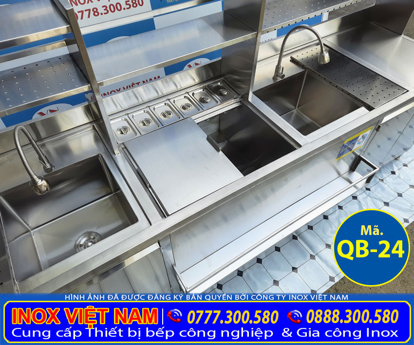 Góc trên quầy trà sữa inox