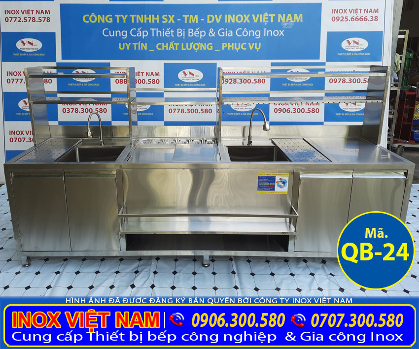 Mẫu quầy pha chế trà sữa đẹp qb-24