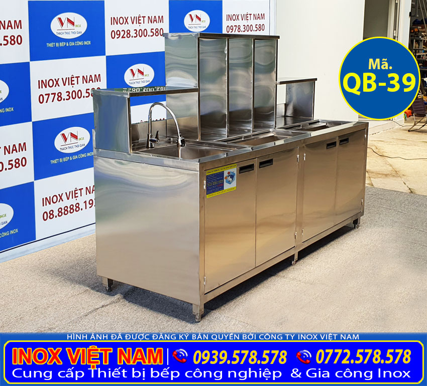 Quầy pha chế inox QB-39