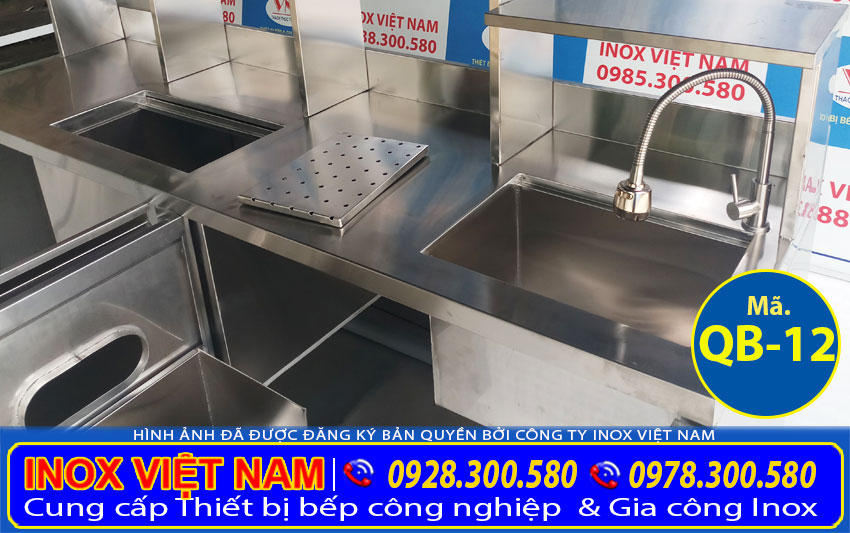 Bồn rửa của quầy pha chế inox qb-12