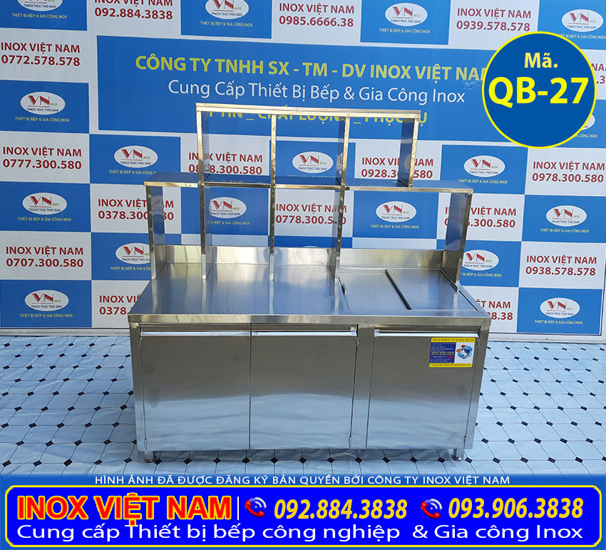 Quầy bar inox trà sữa QB-27