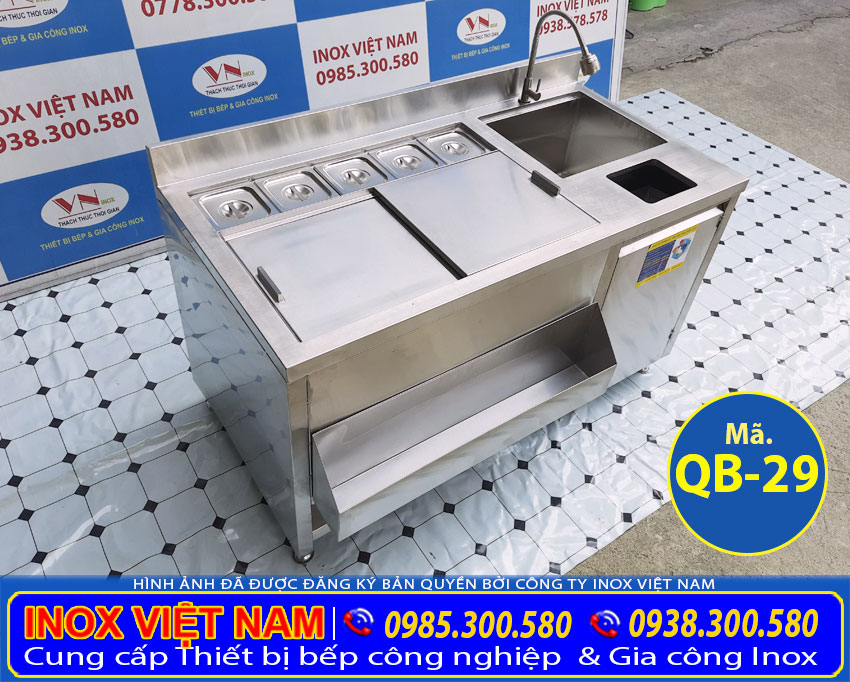 Mẫu thiết kế quầy bar inox qb-29