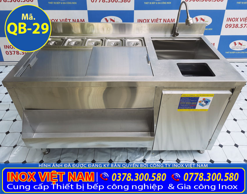 Thiết kế quầy pha chế inox qb-29