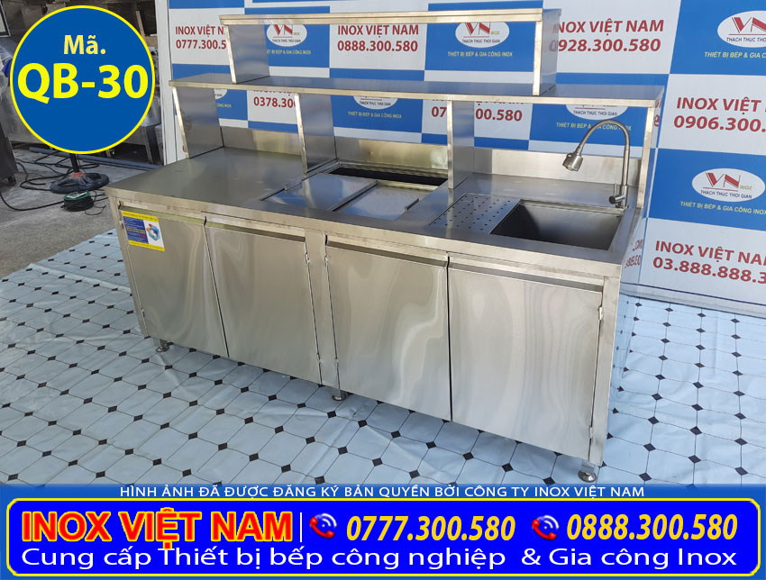 Mẫu thiết kế quầy bar inox QB-30