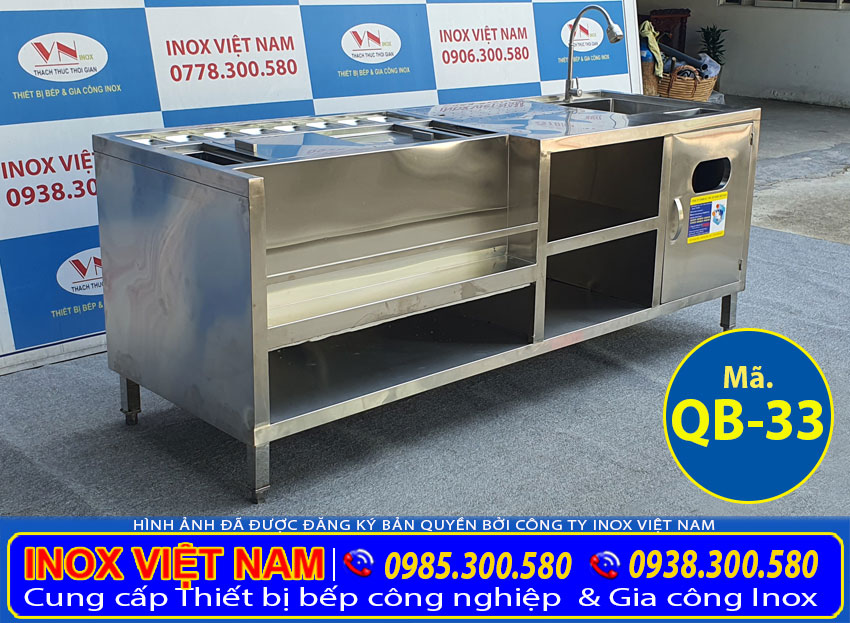Quầy pha chế inox QB-33