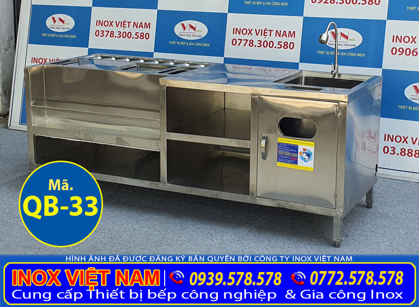 Quầy pha chế inox QB-33