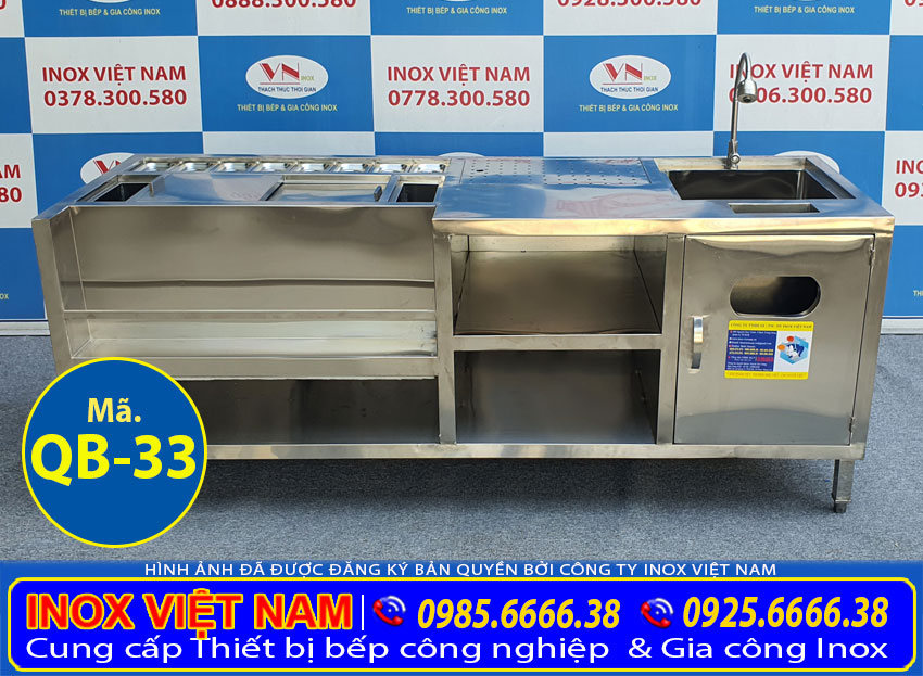 Quầy pha chế inox cao cấp QB-33