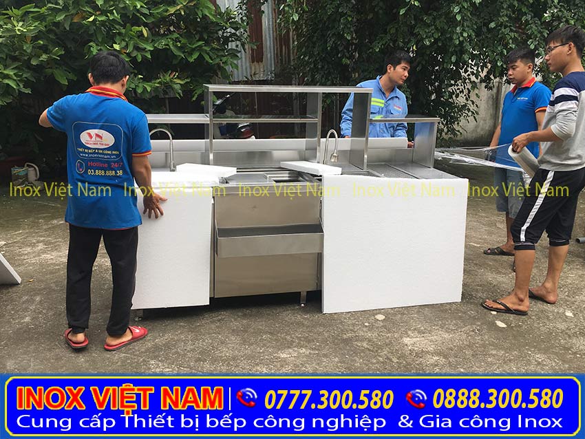 Bao xốp xung quanh quầy trước khi vận chuyển để đảm bảo không bị trầy xướt