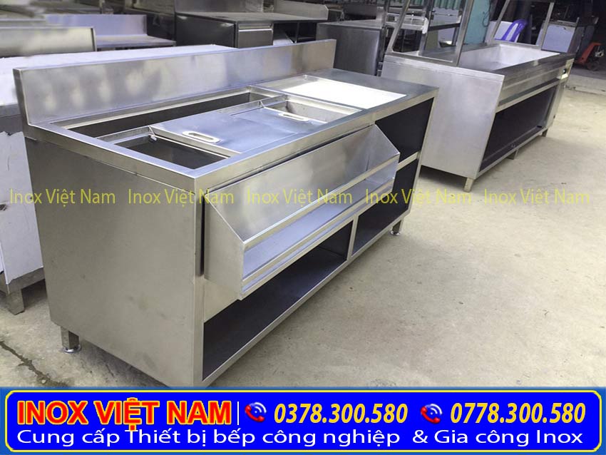 Quầy bar trà sữa inox
