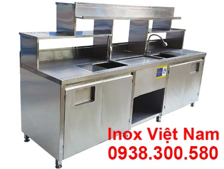 Quầy Bar Cafe, Quầy Pha Chế Inox QB-26