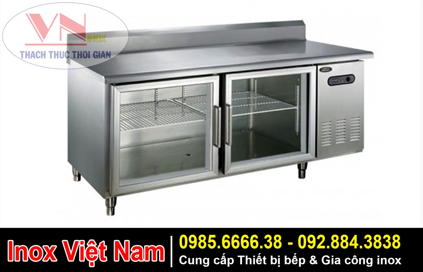 Bàn mát 2 cửa kiếng