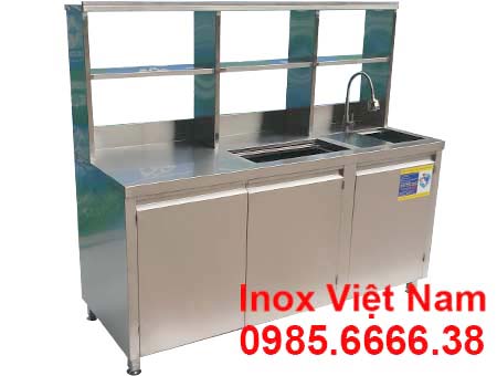 Quầy Pha Chế Inox Trà Sữa QB-11
