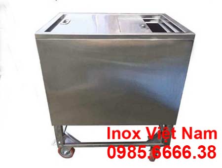Thùng Đá Inox Có Bánh Xe -TD18001