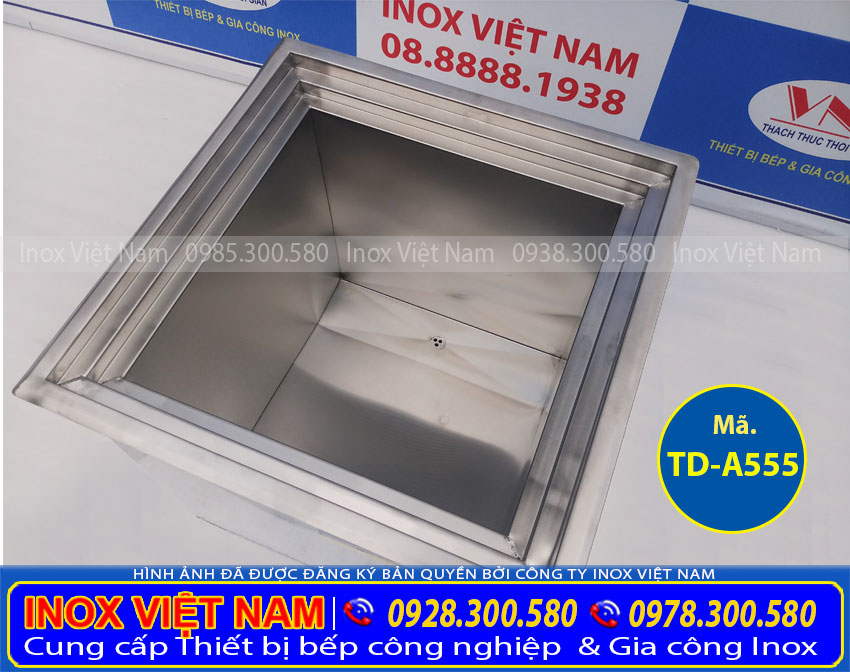 Thùng đá âm quầy bar inox 304 hcm