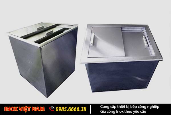 Thùng đá inox âm bàn