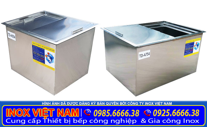 Thùng đá inox âm bàn