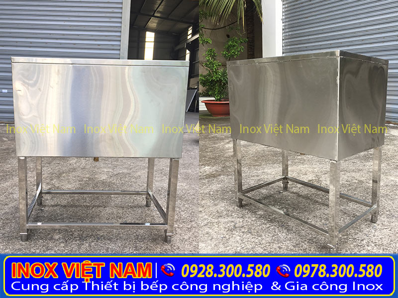 Thùng đá inox chân cao 2