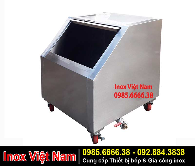 Thùng đá inox có bánh xe