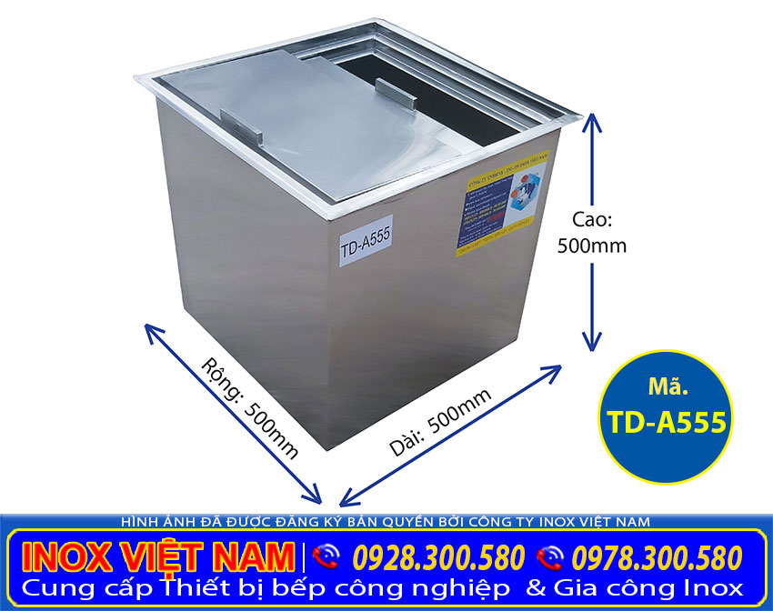 Thùng đá inox âm bàn TD-A555