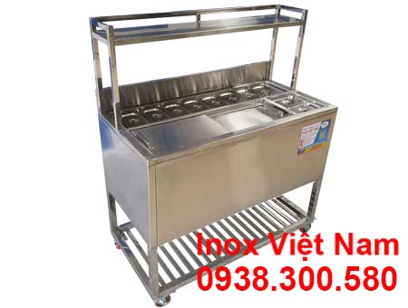 Thùng Đá Khung Chân Có Khay Topping TD-TP32