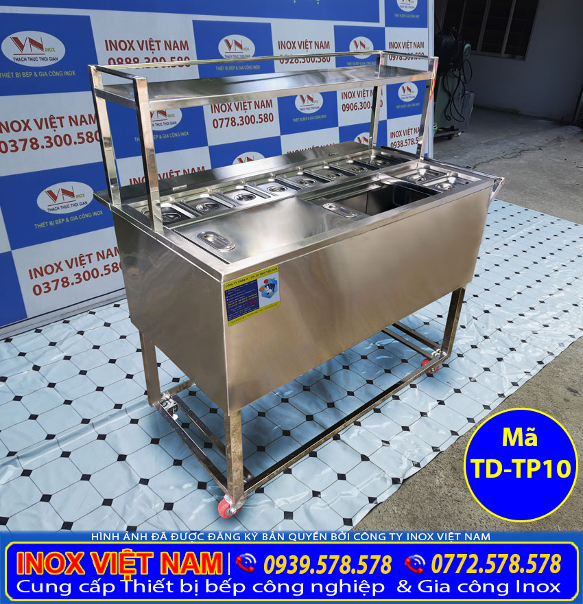 Báo giá thùng đựng đá có khay topping 