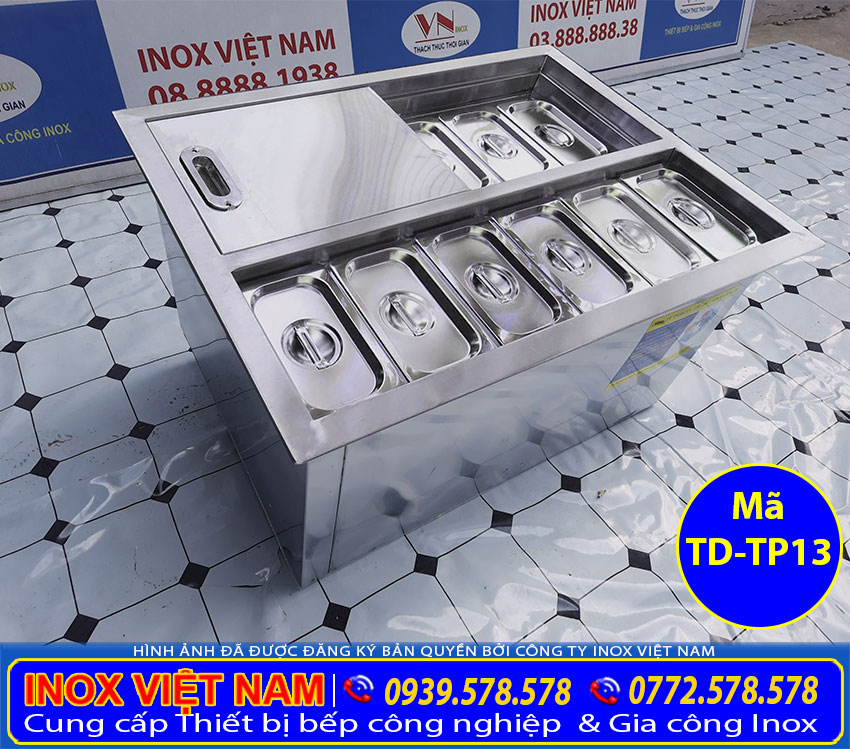 Mua thùng đựng đá có khay topping ở đâu chất lượng