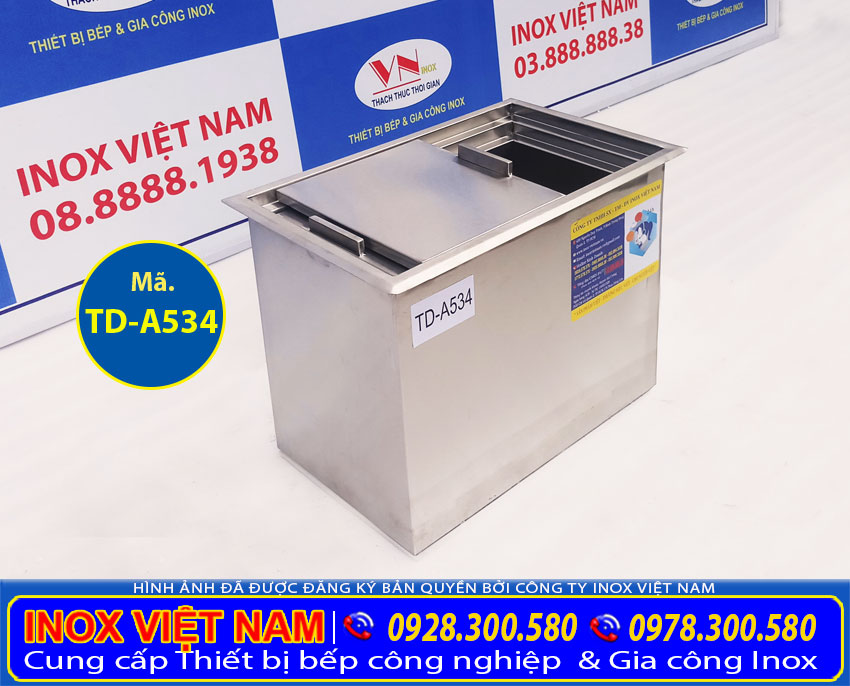 Thùng đá inox âm bàn TD-A534 có giá bao nhiêu