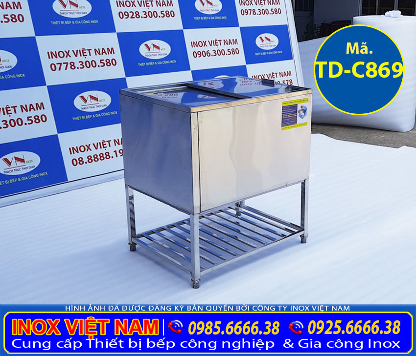 Giá thùng đá inox có kệ dưới TD-C869