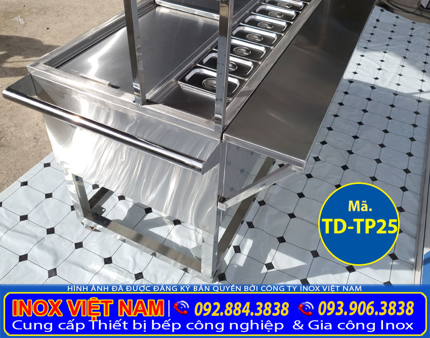 Khay topping thùng đá inox TD-TP25