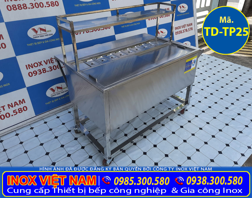 Thùng đựng đá có khay topping TD-TP25